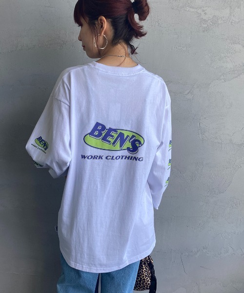 BEN DAVIS（ベンデイビス）の「[BEN DAVIS/ベンデイビス] アイキャッチオーバルバックロゴ ロングスリーブTシャツ（Tシャツ/カットソー・レディース・ホワイト/ブルー/ブラック・L/M/XL）」の21枚目の写真