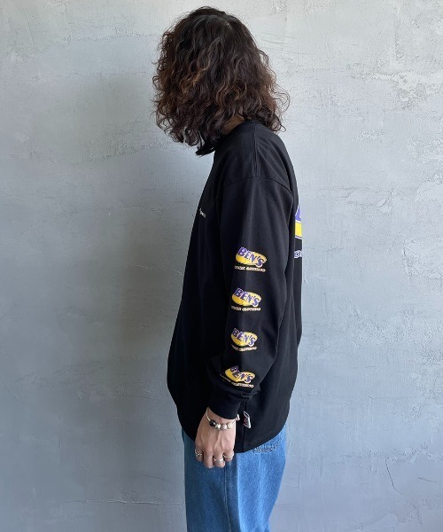 BEN DAVIS（ベンデイビス）の「[BEN DAVIS/ベンデイビス] アイキャッチオーバルバックロゴ ロングスリーブTシャツ（Tシャツ/カットソー・レディース・ホワイト/ブルー/ブラック・L/M/XL）」の7枚目の写真