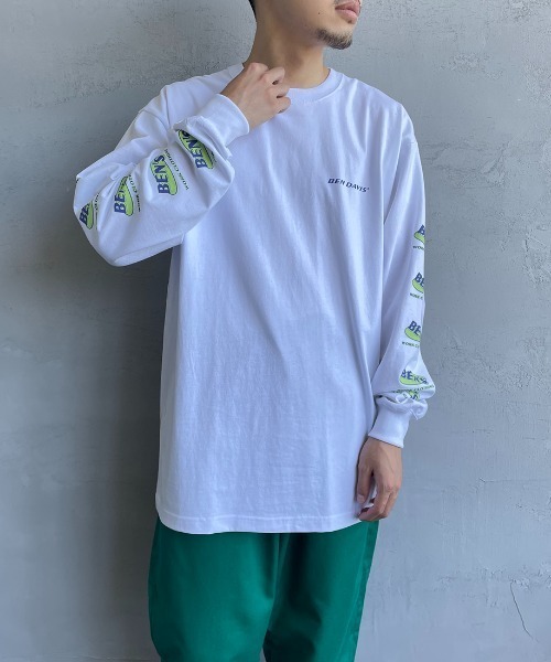 BEN DAVIS（ベンデイビス）の「[BEN DAVIS/ベンデイビス] アイキャッチオーバルバックロゴ ロングスリーブTシャツ（Tシャツ/カットソー・レディース・ホワイト/ブルー/ブラック・L/M/XL）」の22枚目の写真