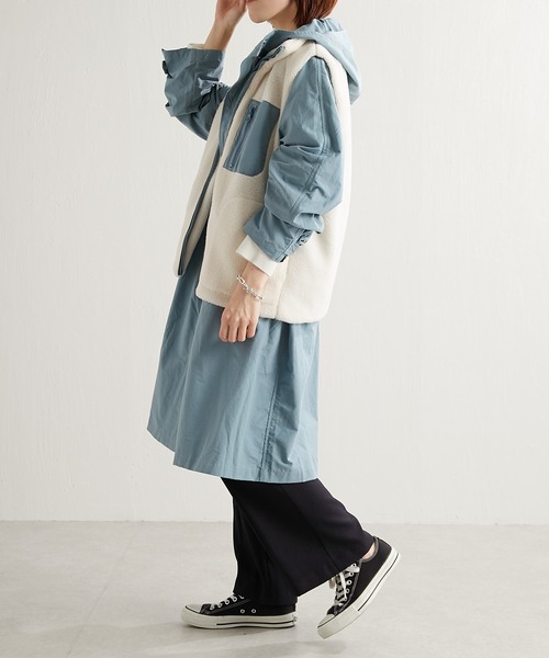 COLLAGE GALLARDAGALANTE（コラージュガリャルダガランテ）の「2点セットアイテム/マルチウェイ/ボアベスト付きフーディコート（その他アウター・レディース・ブラック/ベージュ/ブルー・FREE）」の13枚目の写真