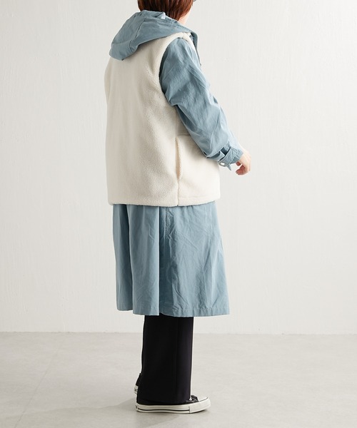 COLLAGE GALLARDAGALANTE（コラージュガリャルダガランテ）の「2点セットアイテム/マルチウェイ/ボアベスト付きフーディコート（その他アウター・レディース・ブラック/ベージュ/ブルー・FREE）」の14枚目の写真