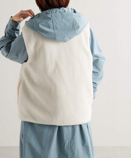 COLLAGE GALLARDAGALANTE（コラージュガリャルダガランテ）の「2点セットアイテム/マルチウェイ/ボアベスト付きフーディコート（その他アウター・レディース・ブラック/ベージュ/ブルー・FREE）」の17枚目の写真