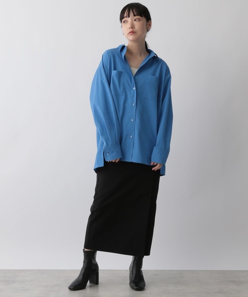 LOWRYS FARM（ローリーズファーム）の「コットンライクオーバーシャツ　344682（シャツ/ブラウス・レディース・ホワイト/パープル/ネイビー/レッド/ブルー/ブルー系その他・FREE）」の13枚目の写真