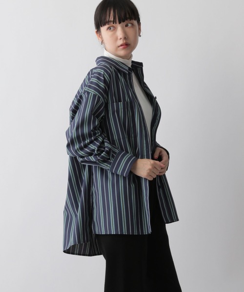 LOWRYS FARM（ローリーズファーム）の「コットンライクオーバーシャツ　344682（シャツ/ブラウス・レディース・ホワイト/パープル/ネイビー/レッド/ブルー/ブルー系その他・FREE）」の11枚目の写真