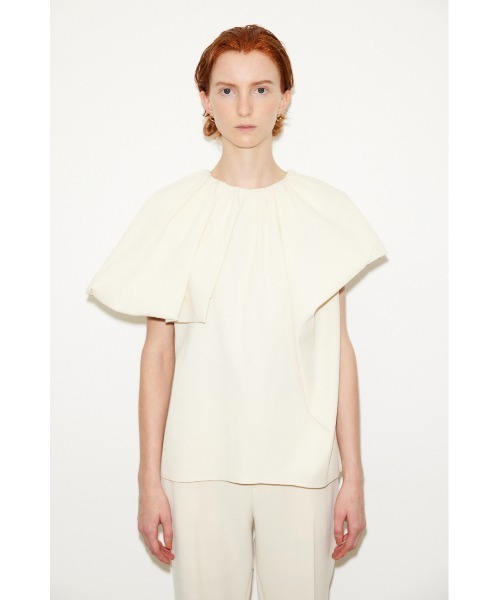 THROW by SLY（スローバイスライ）の「THROW DRAPE WRINKLE BL ドレープ リンクル ブラウス（シャツ/ブラウス・レディース・ブラック/アイボリー・FREE）」の6枚目の写真