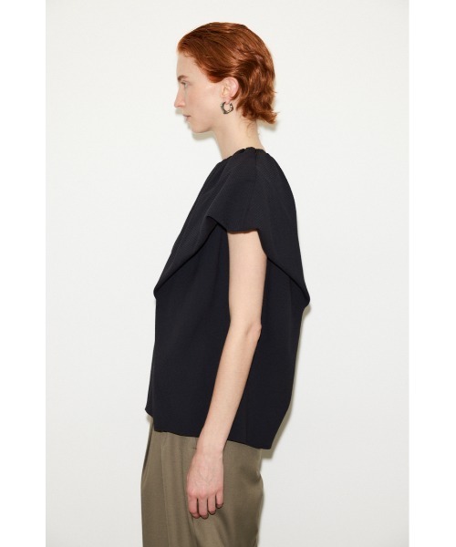 THROW by SLY（スローバイスライ）の「THROW DRAPE WRINKLE BL ドレープ リンクル ブラウス（シャツ/ブラウス・レディース・ブラック/アイボリー・FREE）」の3枚目の写真