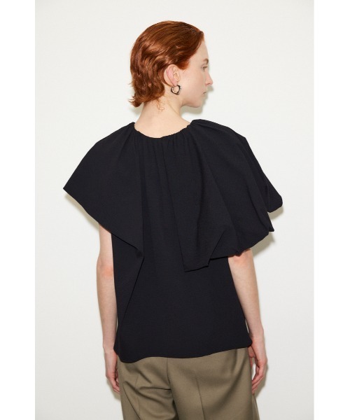 THROW by SLY（スローバイスライ）の「THROW DRAPE WRINKLE BL ドレープ リンクル ブラウス（シャツ/ブラウス・レディース・ブラック/アイボリー・FREE）」の8枚目の写真