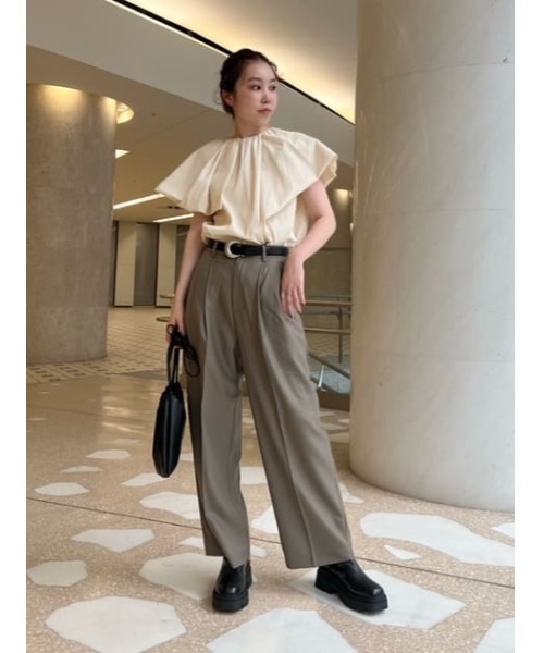 THROW by SLY（スローバイスライ）の「THROW DRAPE WRINKLE BL ドレープ リンクル ブラウス（シャツ/ブラウス・レディース・ブラック/アイボリー・FREE）」の15枚目の写真