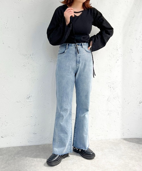 apres jour mignon(アプレジュールミニョン)の「2WAY布帛コンビトップス【ZOZOTOWN限定アイテム】(その他トップス・レディース・ベージュ/オフホワイト/ブラック・フリー/X-LARGE)」の11枚目の写真