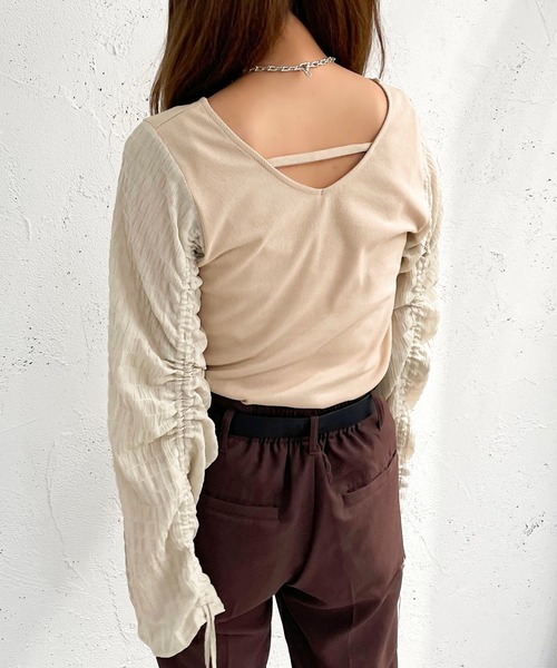 apres jour mignon(アプレジュールミニョン)の「2WAY布帛コンビトップス【ZOZOTOWN限定アイテム】(その他トップス・レディース・ベージュ/オフホワイト/ブラック・フリー/X-LARGE)」の14枚目の写真