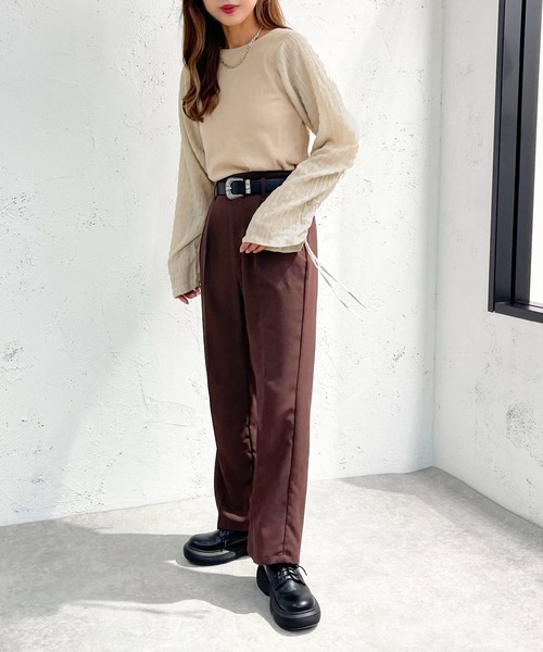 apres jour mignon(アプレジュールミニョン)の「2WAY布帛コンビトップス【ZOZOTOWN限定アイテム】(その他トップス・レディース・ベージュ/オフホワイト/ブラック・フリー/X-LARGE)」の15枚目の写真