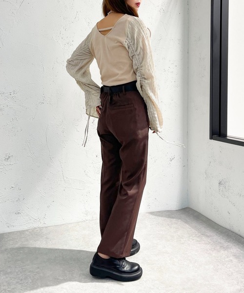 apres jour mignon(アプレジュールミニョン)の「2WAY布帛コンビトップス【ZOZOTOWN限定アイテム】(その他トップス・レディース・ベージュ/オフホワイト/ブラック・フリー/X-LARGE)」の17枚目の写真