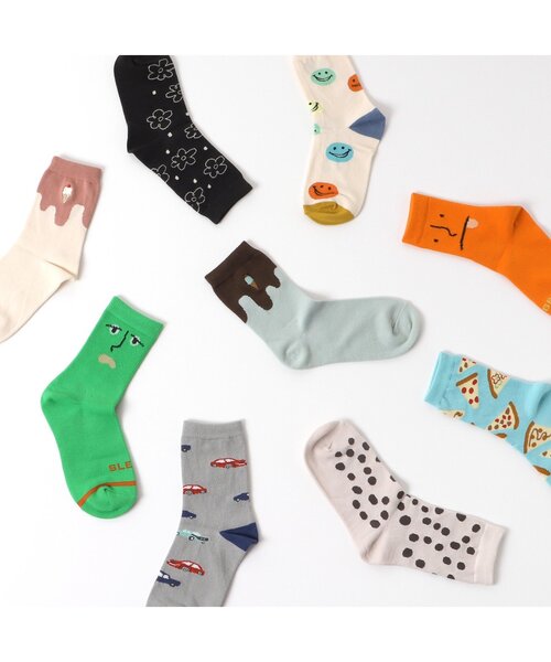 BREEZE(ブリーズ)の「いろいろBoysソックス(ソックス/靴下・キッズ・チャコール/オフホワイト/イエロー/ベージュ/グレー/サックスブルー/ミント/ブルー・15 /21/18)」の9枚目の写真