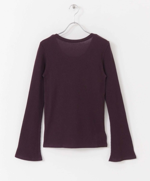 URBAN RESEARCH（アーバンリサーチ）の「前後2WAYフレアスリーブシアーカットソー（Tシャツ/カットソー・レディース・ホワイト/ベージュ/ブルー/ボルドー・FREE）」の9枚目の写真