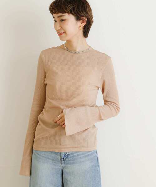 URBAN RESEARCH（アーバンリサーチ）の「前後2WAYフレアスリーブシアーカットソー（Tシャツ/カットソー・レディース・ホワイト/ベージュ/ブルー/ボルドー・FREE）」の18枚目の写真