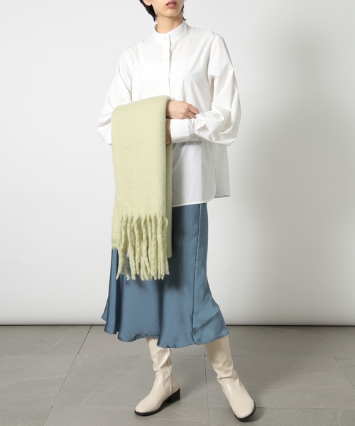 MAISON BREEZE（メゾンブリーズ）の「【MAISON BREEZE】ZOZOランキング1位獲得のオールシーズンver.超高密度ワッシャースタンドカラーボリュームスリーブシャツ（シャツ/ブラウス・レディース・ブルー/ブラック/ベージュ/グリーン/ホワイト・3/4）」の20枚目の写真