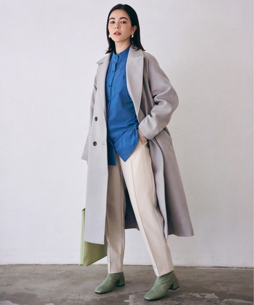 MAISON BREEZE（メゾンブリーズ）の「【MAISON BREEZE】ZOZOランキング1位獲得のオールシーズンver.超高密度ワッシャースタンドカラーボリュームスリーブシャツ（シャツ/ブラウス・レディース・ブルー/ブラック/ベージュ/グリーン/ホワイト・3/4）」の19枚目の写真