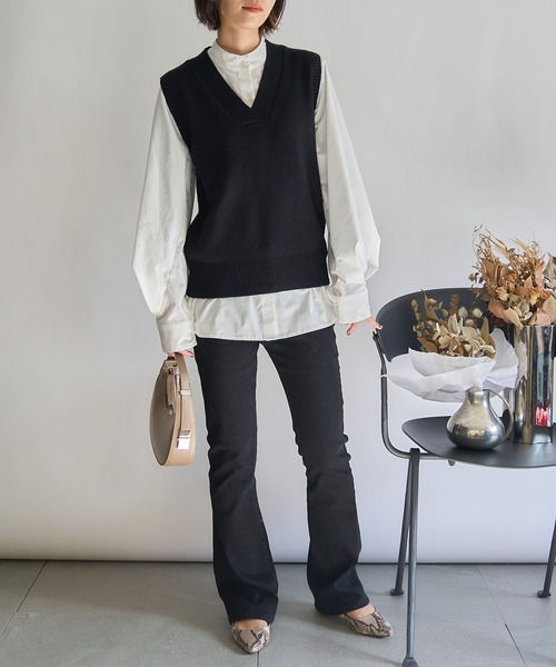 MAISON BREEZE（メゾンブリーズ）の「【MAISON BREEZE】ZOZOランキング1位獲得のオールシーズンver.超高密度ワッシャースタンドカラーボリュームスリーブシャツ（シャツ/ブラウス・レディース・ブルー/ブラック/ベージュ/グリーン/ホワイト・3/4）」の13枚目の写真