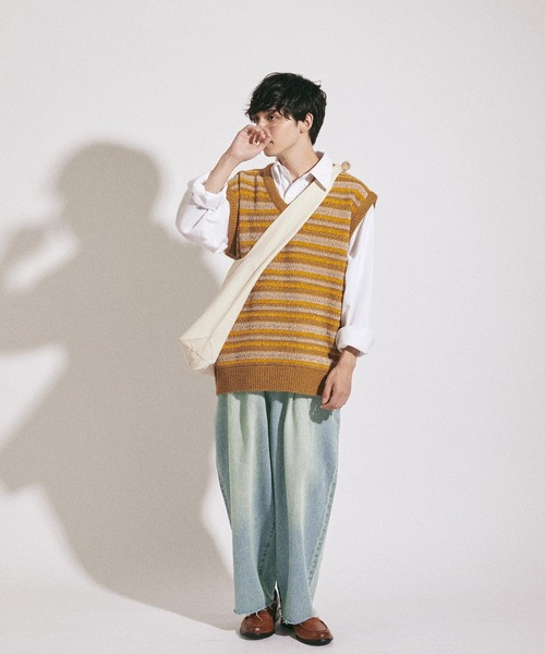 MUHET(ミュエータ)の「アソートニットベスト(ベスト・レディース・ブラック/ダークグリーン/ネイビー/ブラウン/ライトグリーン/マスタード・MEDIUM/X-LARGE)」の6枚目の写真