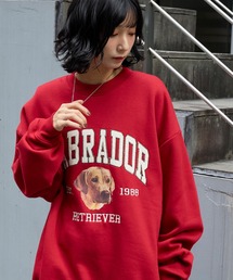 Labrador Retriever（ラブラドールリトリーバー）の「Labrador Retriever/ラブラドールレトリーバー 別注 カレッジロゴ刺繍 ビッグシルエット プルオーバースウェット（スウェット）」