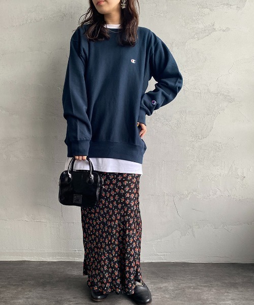 HANES（ヘインズ）の「[HANES/ヘインズ] UNDIES PLUS+ ライトコットン ロング丈Tシャツ（Tシャツ/カットソー・レディース・ホワイト・F）」の3枚目の写真