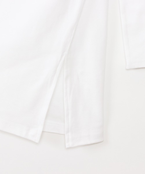 HANES（ヘインズ）の「[HANES/ヘインズ] UNDIES PLUS+ ライトコットン ロング丈Tシャツ（Tシャツ/カットソー・レディース・ホワイト・F）」の17枚目の写真