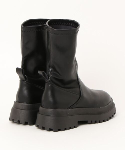 Shoes in Closet（シューズインクローゼット）の「厚底2段 トラックソール  ストレッチ フィット ブーツ 975（ブーツ・レディース・ブラック・LL/L/M/S）」の11枚目の写真