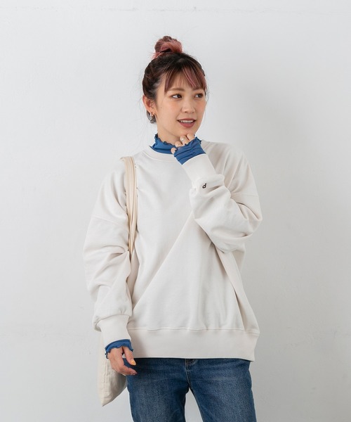 PICHI(ピイチ)の「P刺繍カラースウェット(スウェット・レディース・グリーン/ピンク/アイボリー・FREE)」の6枚目の写真