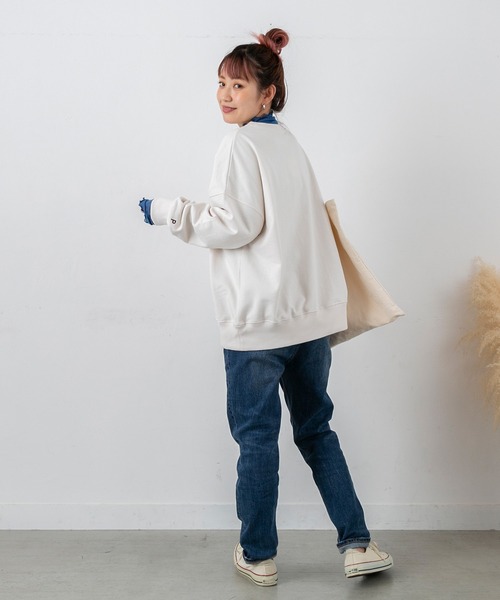 PICHI(ピイチ)の「P刺繍カラースウェット(スウェット・レディース・グリーン/ピンク/アイボリー・FREE)」の7枚目の写真