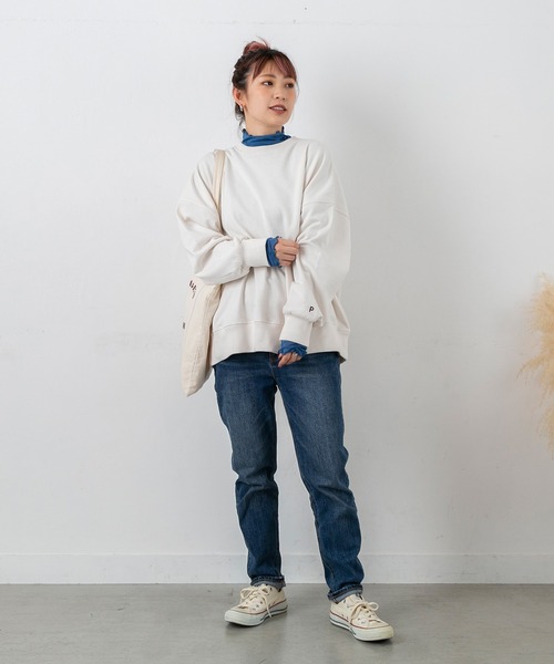 PICHI(ピイチ)の「P刺繍カラースウェット(スウェット・レディース・グリーン/ピンク/アイボリー・FREE)」の9枚目の写真