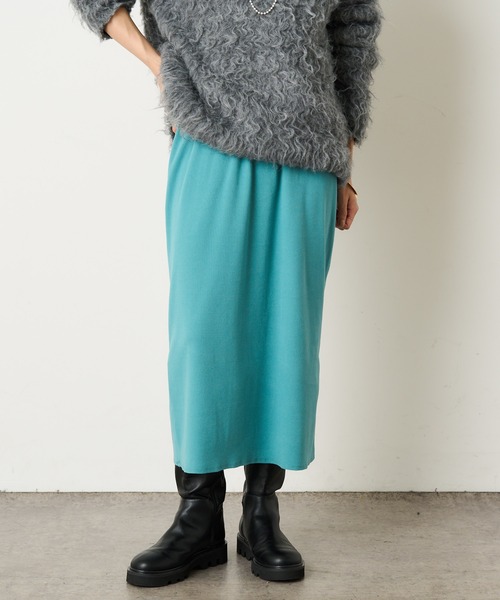 Omekashi(オメカシ)の「起毛ミドルスカート(スカート・レディース・ブラック/オフホワイト/グリーン・FREE)」の16枚目の写真