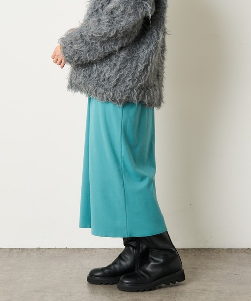 Omekashi(オメカシ)の「起毛ミドルスカート(スカート・レディース・ブラック/オフホワイト/グリーン・FREE)」の17枚目の写真