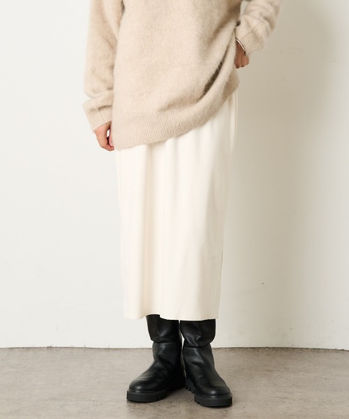 Omekashi(オメカシ)の「起毛ミドルスカート(スカート・レディース・ブラック/オフホワイト/グリーン・FREE)」の10枚目の写真