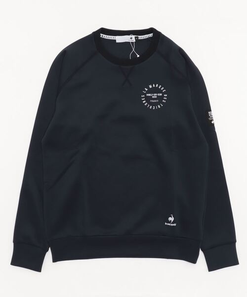 le coq sportif GOLF（ルコックスポルティフゴルフ）の「ストレッチダンボールプルオーバー メンズ ウェア ジャージ スウェット ゴルフ ゴルフウェア  スポーツウェア（パーカー・メンズ・ネイビー/グレー/ピンク・L/M(M)/XL）」の2枚目の写真