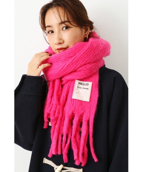 RODEO CROWNS WIDE BOWL（ロデオクラウンズワイドボウル）の「CANDY COLOR マフラー（マフラー・レディース・ライトブルー/ブラック/アイボリー/ピンク・FREE）」の4枚目の写真