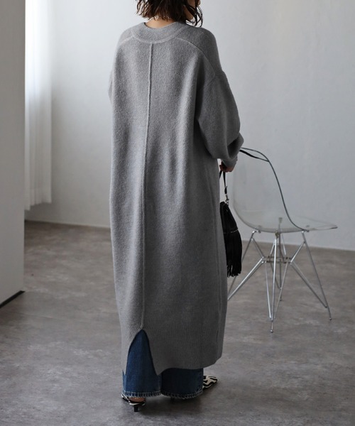 セール】ディープVネックニットワンピース（ワンピース）｜Bonjour