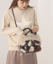 BEAMS HEART | BEAMS HEART / フェイクファー パッチワーク トートバッグ(クラッチバッグ)