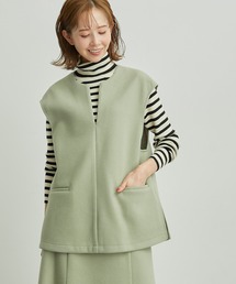 【芳根京子さん別注カラー:ライトグリーン】セットアップ対応/ベストトップス