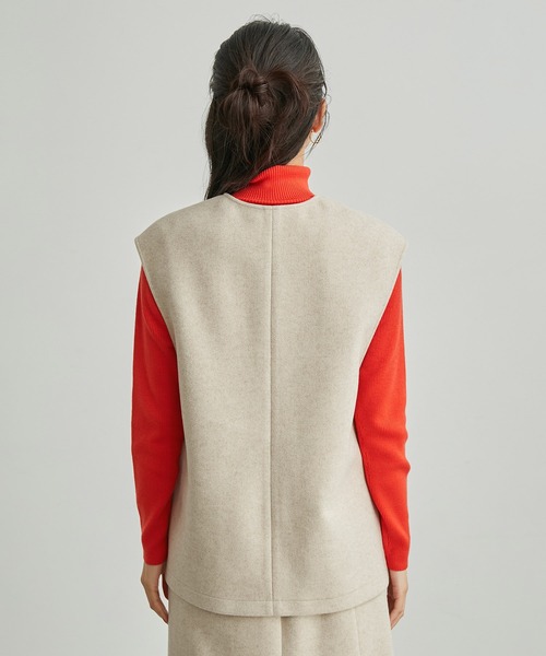 ROPE' PICNIC（ロペピクニック）の「【芳根京子さん別注カラー:ライトグリーン】セットアップ対応/ベストトップス（ベスト・レディース・チャコールグレー/ベージュ/ライトグリーン・38）」の6枚目の写真