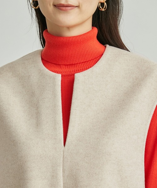 ROPE' PICNIC（ロペピクニック）の「【芳根京子さん別注カラー:ライトグリーン】セットアップ対応/ベストトップス（ベスト・レディース・チャコールグレー/ベージュ/ライトグリーン・38）」の10枚目の写真