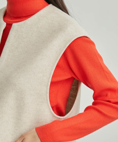 ROPE' PICNIC（ロペピクニック）の「【芳根京子さん別注カラー:ライトグリーン】セットアップ対応/ベストトップス（ベスト・レディース・チャコールグレー/ベージュ/ライトグリーン・38）」の15枚目の写真