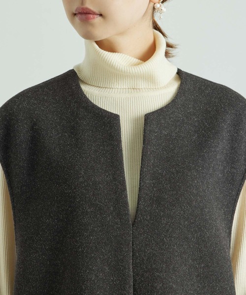 ROPE' PICNIC（ロペピクニック）の「【芳根京子さん別注カラー:ライトグリーン】セットアップ対応/ベストトップス（ベスト・レディース・チャコールグレー/ベージュ/ライトグリーン・38）」の21枚目の写真