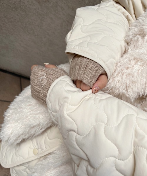 one after another NICE CLAUP（ワンアフターアナザーナイスクラップ）の「【マルチウェイに着回せる】キルティングコート＋ファーベストセット（ノーカラーコート・レディース・ブラック/カーキ/アイボリー・FREE）」の17枚目の写真