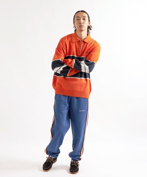 BEN DAVIS(ベンデイビス)の「【BEN DAVIS(ベンデイビス)】ROWER KNIT POLO / マルチボーダー ハーフジップ オーバーサイズ ニット ポロ(ニット/セーター・メンズ・グリーン系その他2/ブラック/ネイビー/オレンジ・LARGE/X-LARGE/MEDIUM)」の14枚目の写真