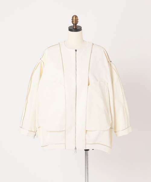 セール】ヘビーサテン バルーンブルゾン（ブルゾン）｜VERMEIL par