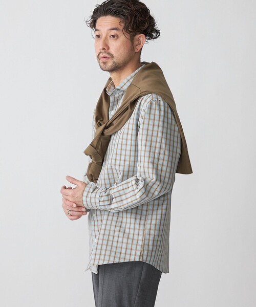 SHIPS(シップス)の「SHIPS: セミワイドカラー ECOPET(R) チェック ロングスリーブ シャツ(シャツ/ブラウス・メンズ・ライトブルー/グリーン/ベージュ・SMALL/MEDIUM/LARGE/X-LARGE)」の8枚目の写真
