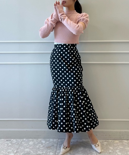 EIMY ISTOIRE(エイミーイストワール)の「パフスリーブアームカバーセットニット(ニット/セーター・レディース・ホワイト/ブラック/ピンク・FREE)」の15枚目の写真