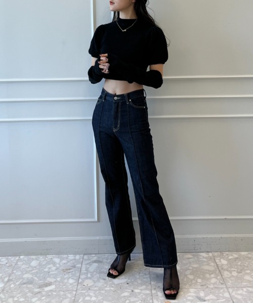 EIMY ISTOIRE(エイミーイストワール)の「パフスリーブアームカバーセットニット(ニット/セーター・レディース・ホワイト/ブラック/ピンク・FREE)」の18枚目の写真