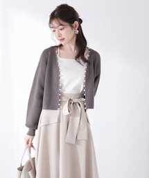 PROPORTION BODY DRESSING | ショート丈パール片畦カーディガン / 1213174200(カーディガン/ボレロ)