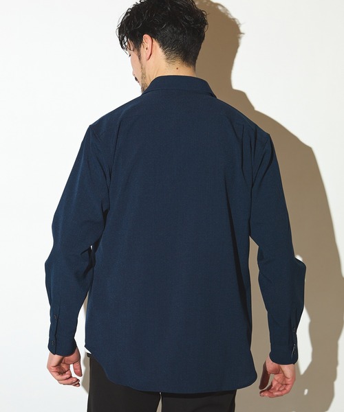 UNION STATION（ユニオンステーション）の「ポリエステルカチオンワイドカラーシャツ（シャツ/ブラウス・メンズ・ライトブルー/ホワイト/ベージュ/ネイビー・M/L/LL）」の18枚目の写真